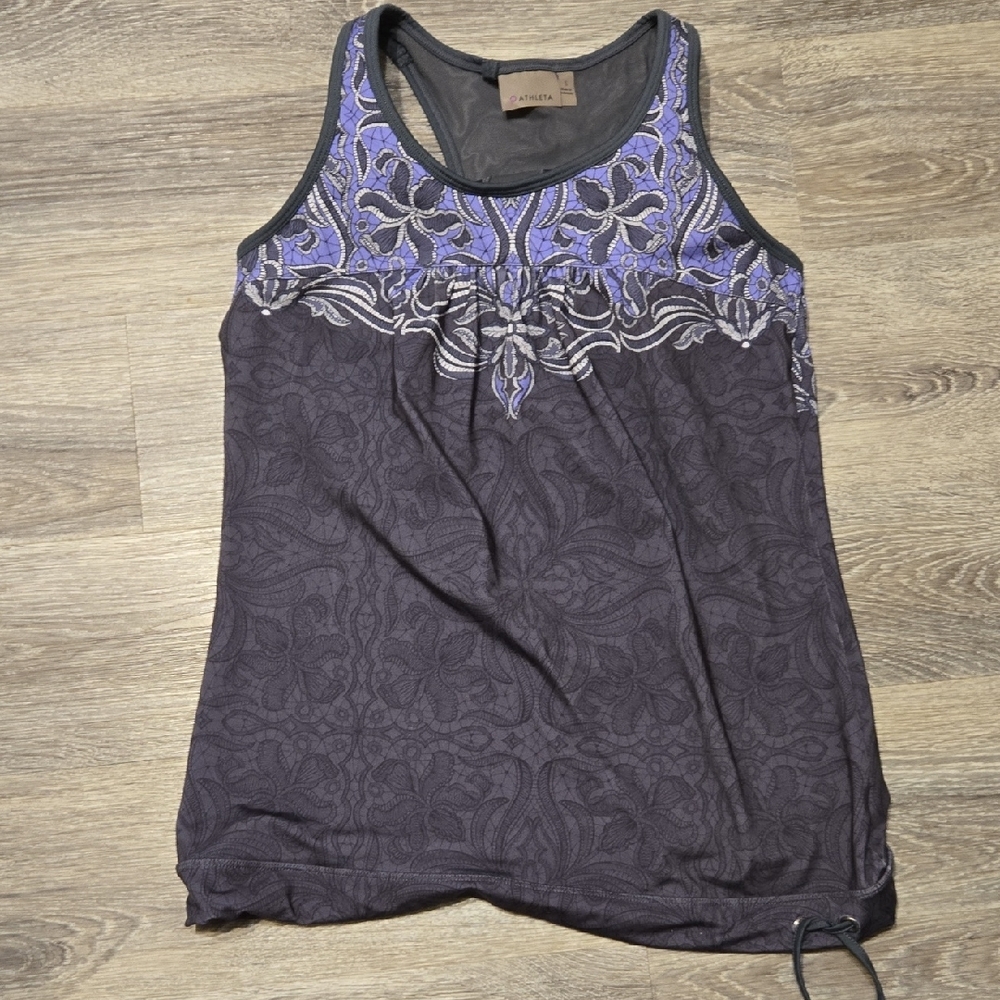 Athleta Floral Yoga Top Sz Small